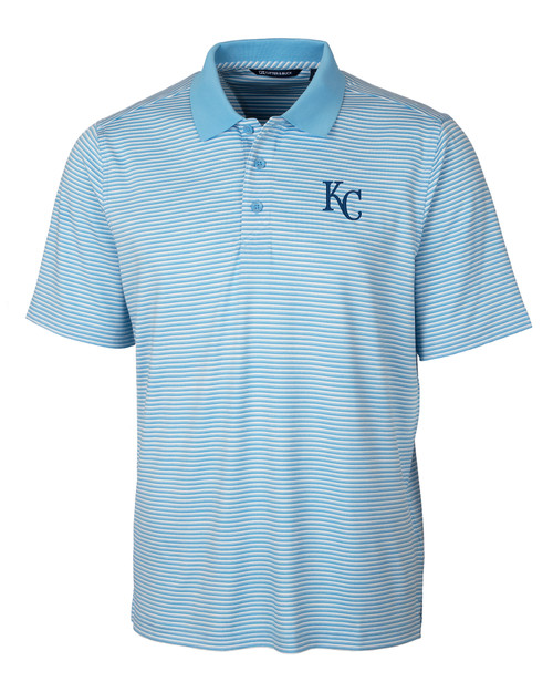 Kansas City Royals Cutter & Buck Advantage Tri-Blend Pique Mens Long Sleeve Polo