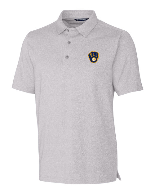 Milwaukee Brewers Men's Moisture Wicking Two-Tone Polo Shirt