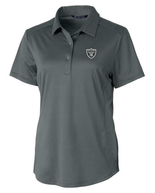 Men's Cutter & Buck White Las Vegas Raiders Prospect Textured Stretch Polo