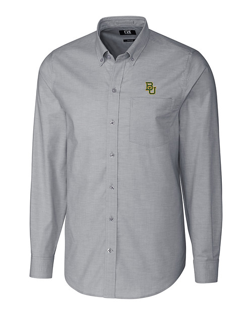 Baylor Bears Cutter & Buck Stretch Oxford Mens Long Sleeve Dress Shirt