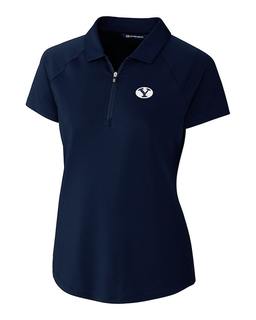 Brigham Young Cougars Cutter & Buck Forge Stretch Womens Short Sleeve Polo
