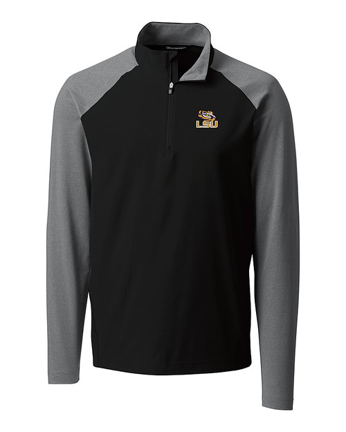 LSU Tigers Cutter & Buck Response Lightweight Hybrid Quarter Zip Mens Pullover Windbreaker
