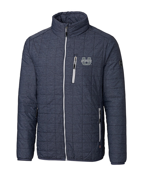 Utah State Aggies Cutter & Buck Rainier PrimaLoft®  Mens Big and Tall Eco Insulated Puffer Jacket