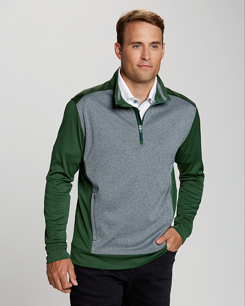 Cutter & Buck Shoreline Heathered Quarter Zip Mens Pullover