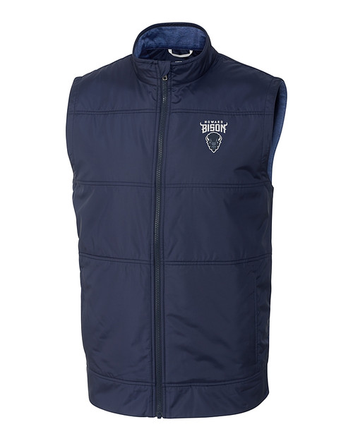 Howard Bison Cutter & Buck Stealth Hybrid Quilted Mens Big and Tall Windbreaker Vest