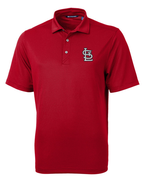 ST LOUIS CARDINALS Logo Men Red Stripes Short Sleeve Golf Polo Shirt M  Antigua