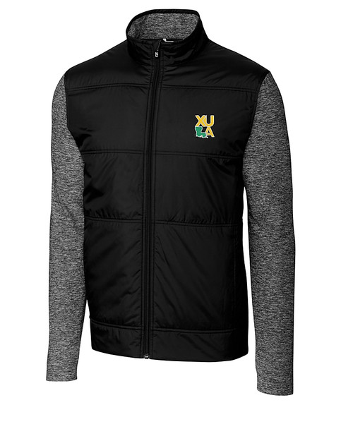 Xavier Gold Rush Cutter & Buck Stealth Hybrid Quilted Mens Full Zip Windbreaker Jacket