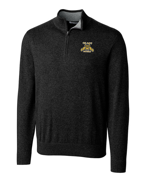 North Carolina A&T Aggies Cutter & Buck Lakemont Tri-Blend Mens Big and Tall Quarter Zip Pullover Sweater