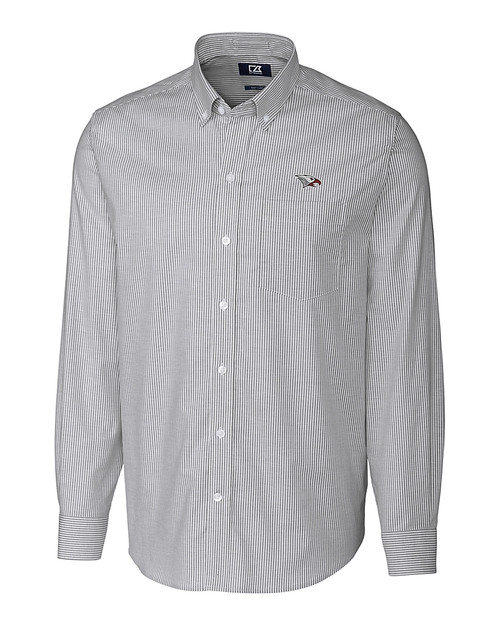 North Carolina Central Eagles Cutter & Buck Stretch Oxford Stripe Mens Big and Tall Long Sleeve Dress Shirt