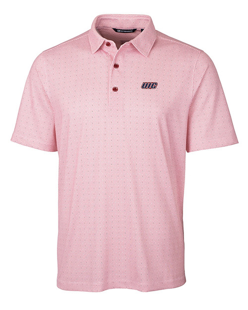 UIC Flames Cutter & Buck Pike Double Dot Print Stretch Mens Big and Tall Polo