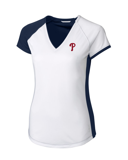 Philadelphia Phillies Cutter & Buck Stretch Oxford Womens Long