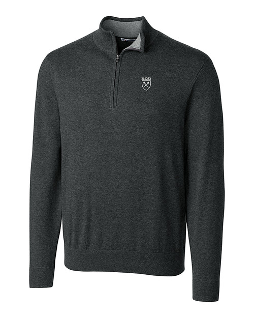 Emory Eagles Cutter & Buck Lakemont Tri-Blend Mens Big and Tall Quarter Zip Pullover Sweater