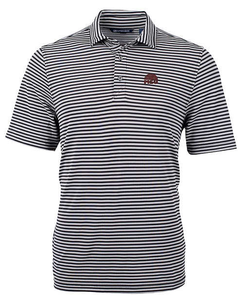 Mississippi State Bulldogs Vintage  - Cutter & Buck Virtue Eco Pique Stripe Recycled Mens Polo
