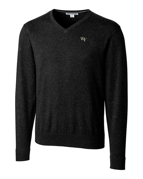 Wake Forest Demon Deacons Cutter & Buck Lakemont Tri-Blend Mens Big and Tall V-Neck Pullover Sweater