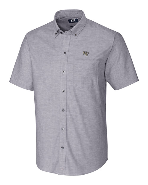 Wake Forest Demon Deacons Cutter & Buck Stretch Oxford Mens Big and Tall Short Sleeve Dress Shirt