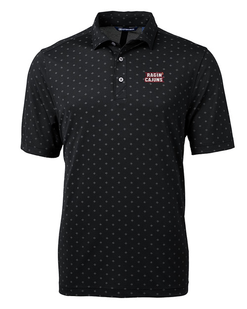 Louisiana-Lafayette Ragin Cajuns Cutter & Buck Virtue Eco Pique Tile Print Recycled Mens Big & Tall Polo
