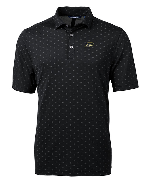 Purdue Boilermakers Cutter & Buck Virtue Eco Pique Tile Print Recycled Mens Big & Tall Polo