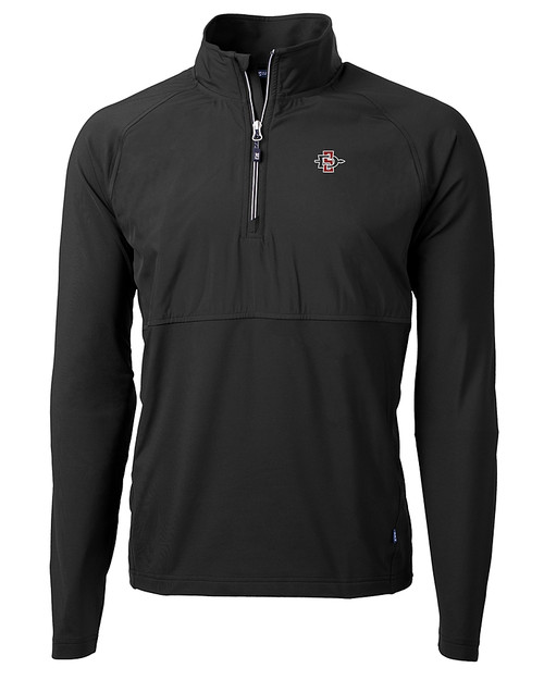 San Diego State Aztecs Cutter & Buck Adapt Eco Knit Hybrid Recycled Mens Quarter Zip