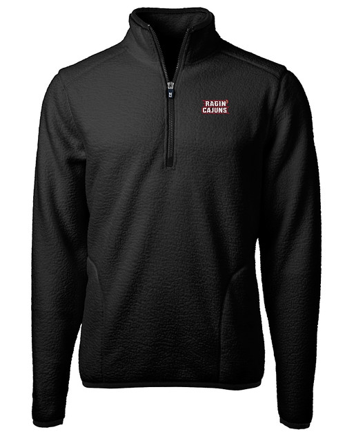 Louisiana-Lafayette Ragin Cajuns Cutter & Buck Cascade Eco Sherpa Fleece Mens Big & Tall Quarter Zip Jacket