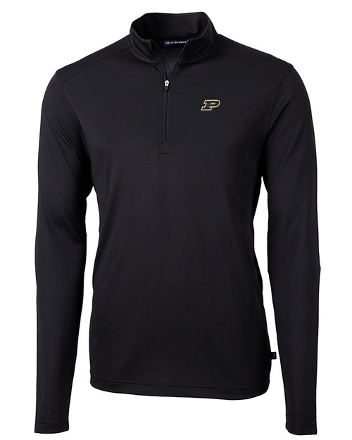 Purdue Boilermakers Cutter & Buck Virtue Eco Pique Recycled Quarter Zip Mens Big & Tall Pullover