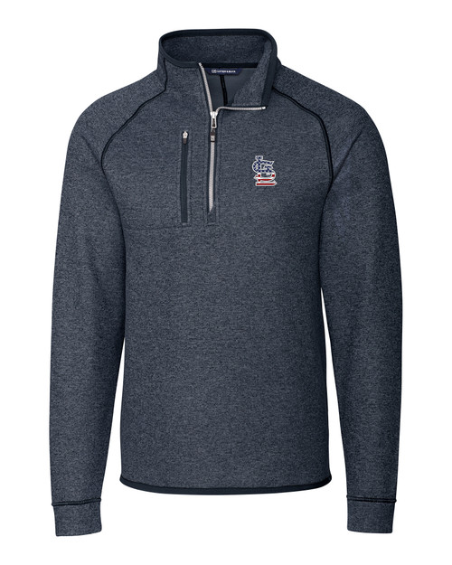 St. Louis Cardinals Stars & Stripes Cutter & Buck Adapt Eco Knit Hybrid  Recycled Mens Full Zip Jacket - Cutter & Buck