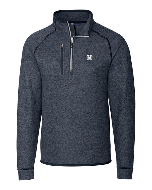 Houston Astros Stars & Stripes Cutter & Buck Mainsail Sweater-Knit Mens Big and Tall Half Zip Pullover Jacket