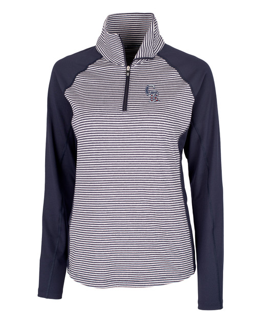 Colorado Rockies Stars & Stripes Cutter & Buck Forge Tonal Stripe Stretch Half Zip Womens Top