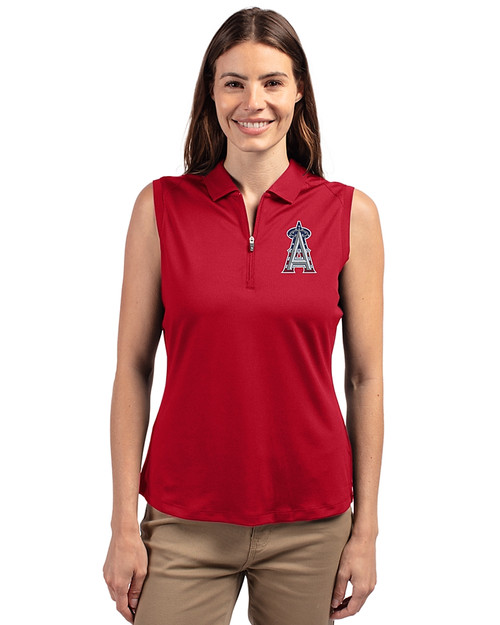 Los Angeles Angels Stars & Stripes Cutter & Buck Forge Stretch Womens Sleeveless Polo