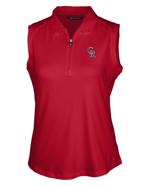 Colorado Rockies Stars & Stripes Cutter & Buck Forge Stretch Womens Sleeveless Polo