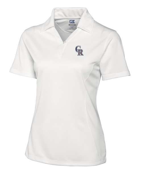 Colorado Rockies Stars & Stripes Cutter & Buck Genre Textured Solid Womens Polo