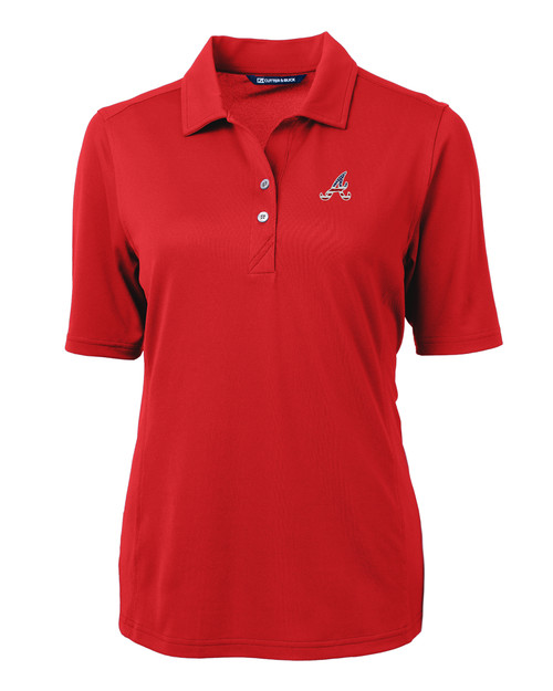Atlanta Braves Stars & Stripes Cutter & Buck Virtue Eco Pique Recycled Womens Polo