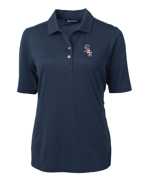 Chicago White Sox Stars & Stripes Cutter & Buck Virtue Eco Pique Recycled Womens Polo