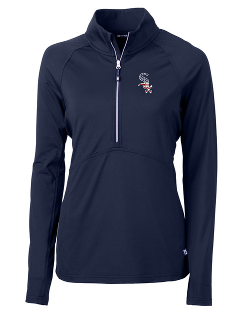 Chicago White Sox Stars & Stripes Cutter & Buck Adapt Eco Knit Stretch Recycled Womens Half Zip Pullover