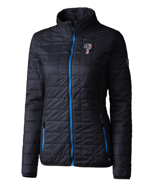 Philadelphia Phillies Stars & Stripes Cutter & Buck Rainier PrimaLoft®  Womens Eco Insulated Full Zip Puffer Jacket