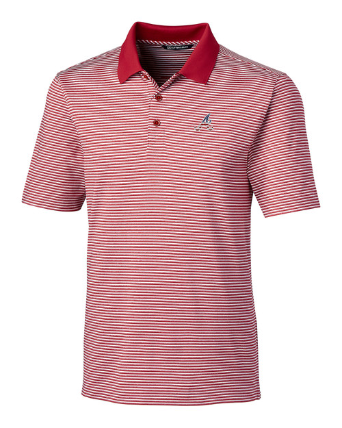 Cutter & Buck Men's Atlanta Braves Forge Tonal Stripe Polo Shirt