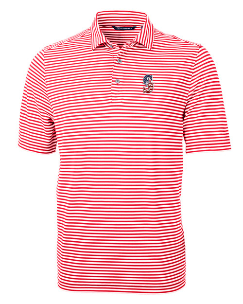 Seattle Mariners Stars & Stripes Cutter & Buck Virtue Eco Pique Stripe Recycled Mens Polo