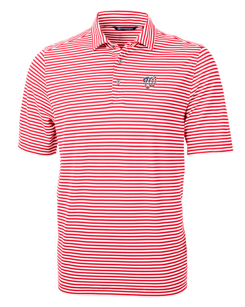 Washington Nationals Stars & Stripes Cutter & Buck Virtue Eco Pique Stripe Recycled Mens Polo
