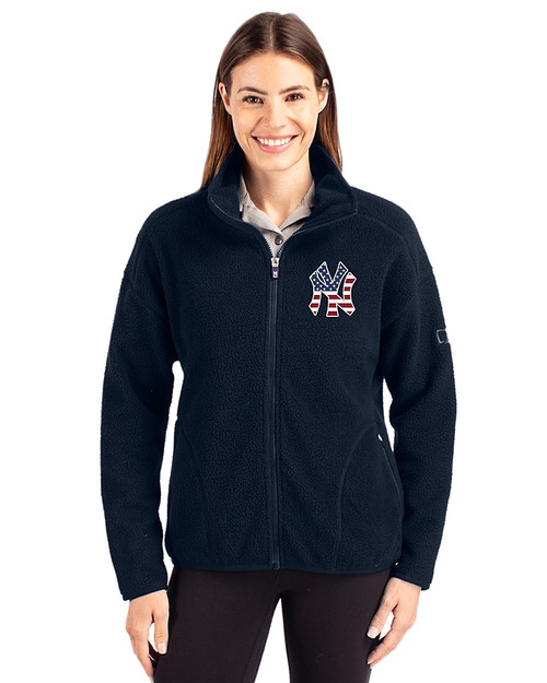 New York Yankees Cutter & Buck Cascade Eco Sherpa Fleece Womens