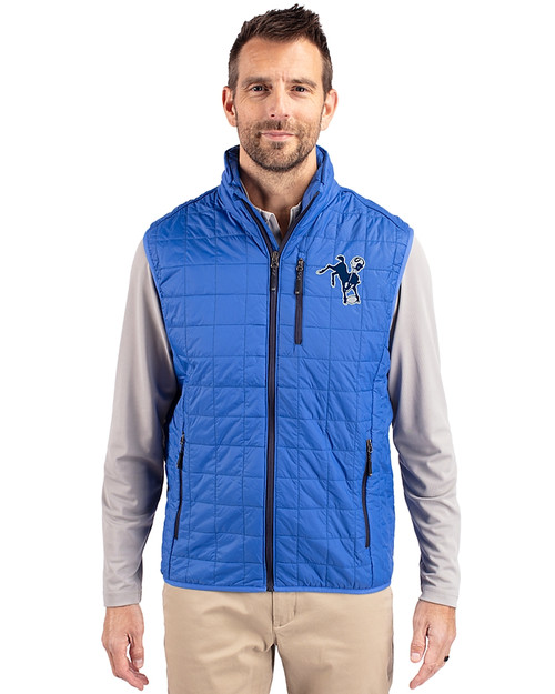 Indianapolis Colts Historic Cutter & Buck Rainier PrimaLoft® Mens Eco Insulated Full Zip Puffer Vest