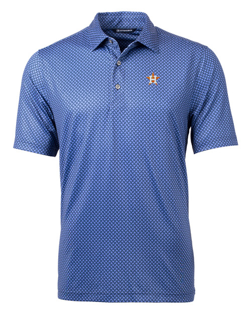 Houston Astros Cutter & Buck Forge Tonal Stripe Stretch Polo