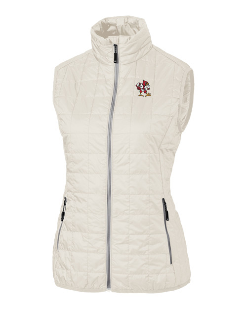Cutter & Buck Louisville Cardinals Women's Gray Vault Navigate Softshell  Full-Zip Jacket