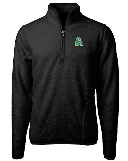 Marshall Thundering Herd College Vault Cutter & Buck Cascade Eco Sherpa Fleece Mens Big & Tall Quarter Zip Jacket