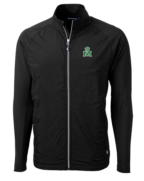 Marshall Thundering Herd College Vault Cutter & Buck Adapt Eco Knit Hybrid Recycled Mens Big & Tall Full Zip Jacket