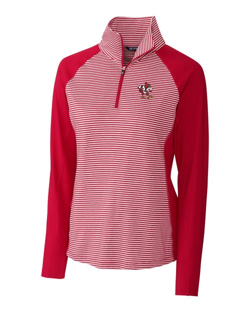 Men's Cutter & Buck Red Louisville Cardinals Alumni Logo Charter Eco Knit Recycled Anorak Half-Zip Jacket Size: Extra Large