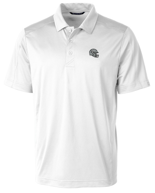 Men's Cutter & Buck White Las Vegas Raiders Helmet Advantage Tri-Blend Pique Long Sleeve Polo Size: Extra Large