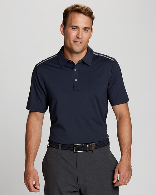 San Francisco Giants Cutter & Buck Big & Tall Forge Eco Heathered Stripe  Stretch Recycled Polo - Heather Black