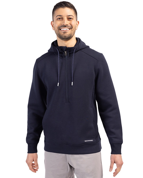 Atlanta Braves Cutter & Buck Big & Tall Evoke Hybrid Eco Softshell Recycled  Full-Zip Hoodie - Gray