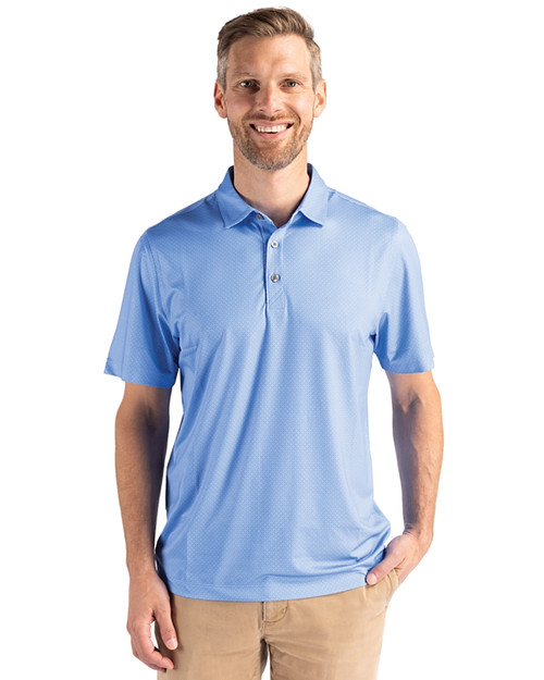 Kansas City Royals Cutter & Buck Forge Eco Heathered Stripe Stretch  Recycled Polo - Heather Powder Blue