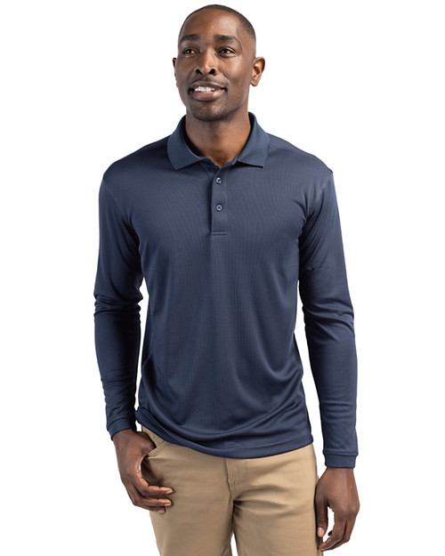 Clique Ice Pique Mens Long Sleeve Tech Polo - Cutter & Buck