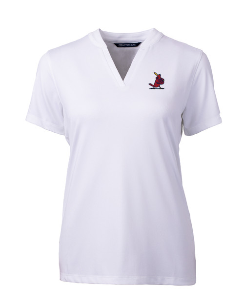 St. Louis Cardinals Cutter & Buck Versatech Pinstripe Stretch Womens Long  Sleeve Dress Shirt - Cutter & Buck